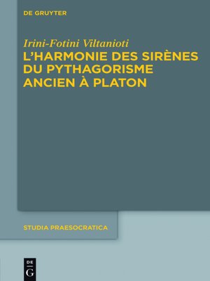 cover image of L'harmonie des Sirènes du pythagorisme ancien à Platon